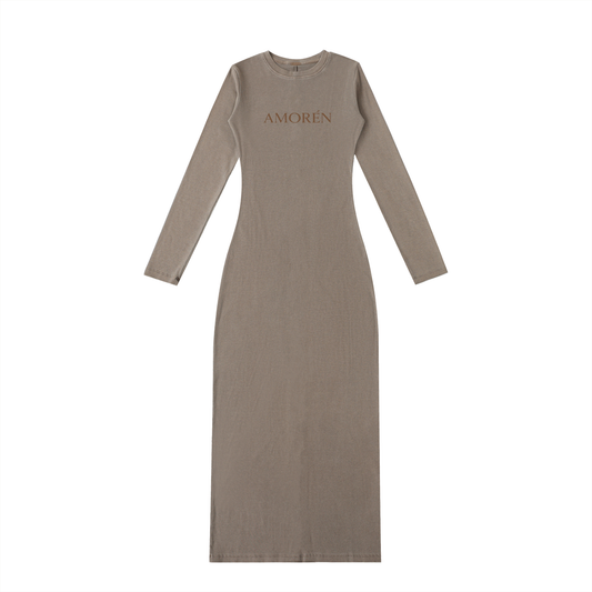 Dyed Washed Slit Maxi Dress